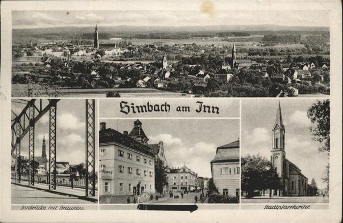 Simbach Inn Innbrücke Kirche