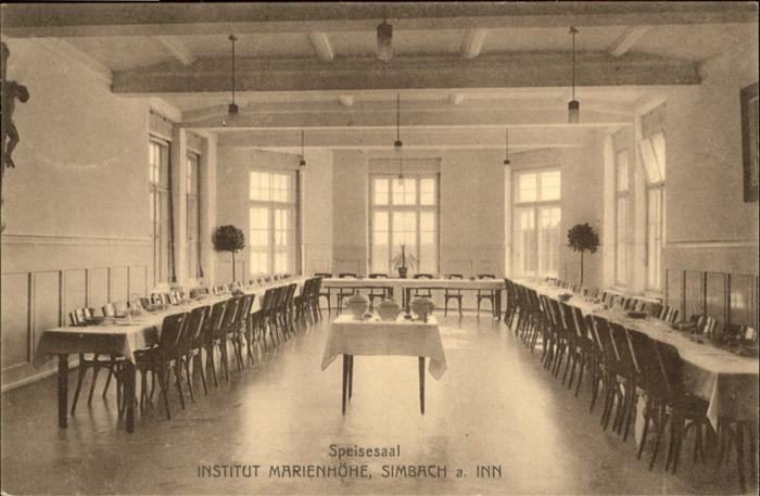 Simbach Inn Institut Marienhöhe Speisesaal