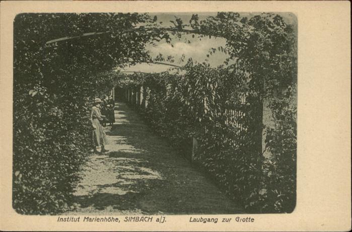 Simbach Inn Institut Marienhöhe Laubgang zur Grotte
