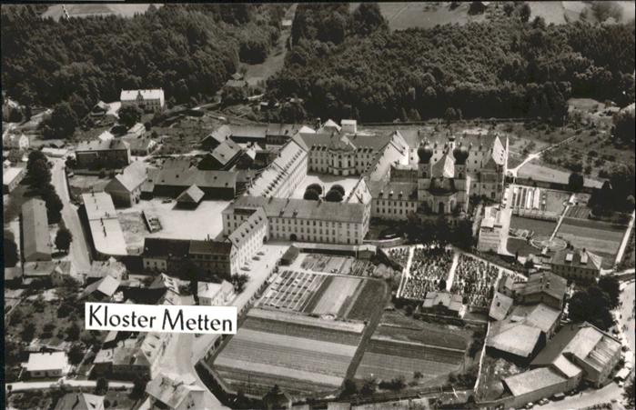 Metten Donau Fliegeraufnahme Kloster Metten