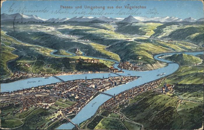 PAssAU Bayern Panorama Donau Inn
