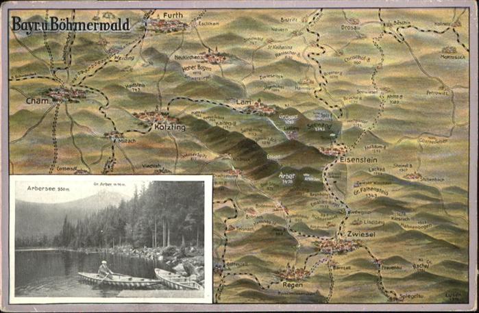 Arbersee Panorama Böhmerwald