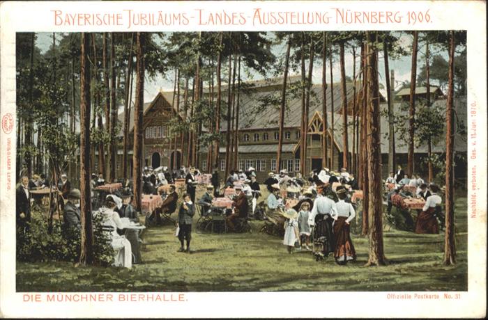 NueRNBERG  CITY Bayrische Jubilaeums Landes Ausstellung Muenchner Bierhalle