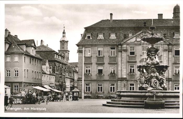 ERLANGEN Bayern Marktplatz Brunnen
