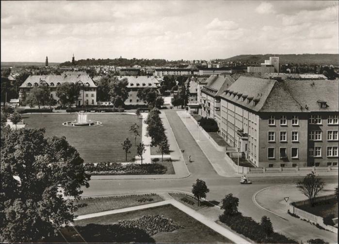 ERLANGEN Bayern Ohmplatz Friedrich Rueckert Schule Brunnen
