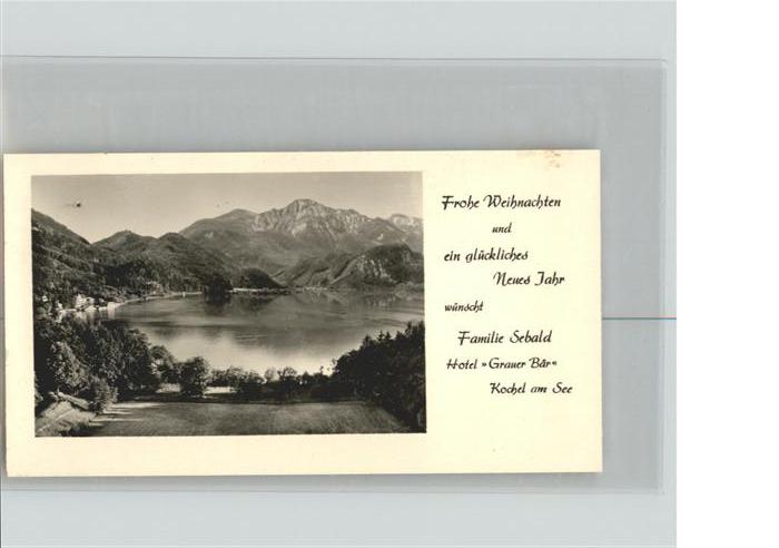 Kochel See Frohe Weihnachten Hotel Grauer Bär