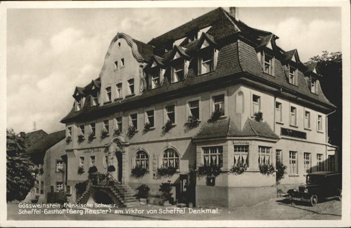 Goessweinstein Scheffel Gasthaus Scheffel Denkmal