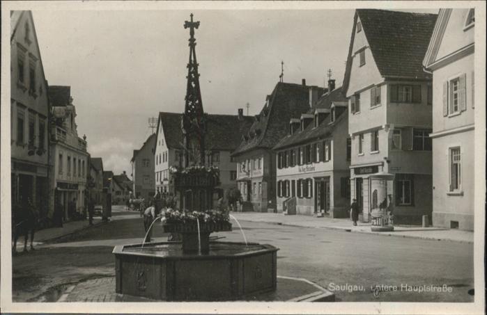Saulgau Bad Sigmaringen BW Hauptstrasse Brunnen
