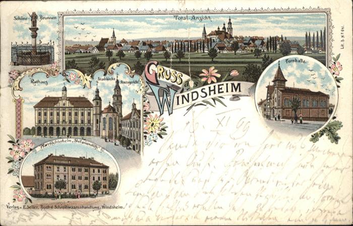 Bad Windsheim Amtsgericht Turnhalle Rathaus Pfarrtöch