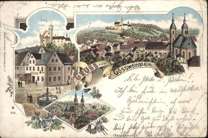 Goessweinstein Burg Gasthaus Zur Traube