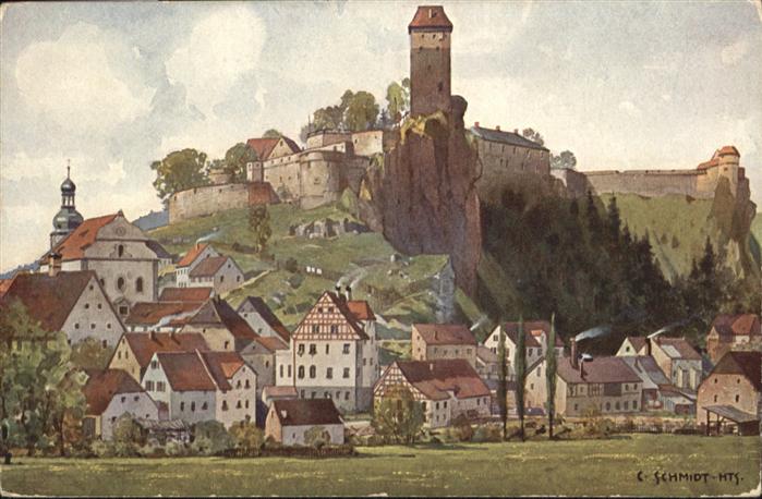 Neuhaus Pegnitz Burg Veldenstein Künstler C. Schmidt