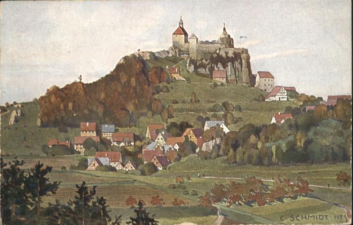 Hohenstein Kirchensittenbach Burg Künstler C. Schmidt
