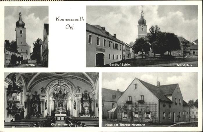 Konnersreuth Oberpfalz Kirche Gasthof Schimi Marktplatz Kirche