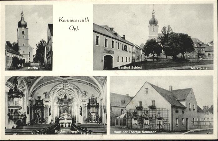 Konnersreuth Oberpfalz Marktplatz Gasthof Schimi Kircheninnere
