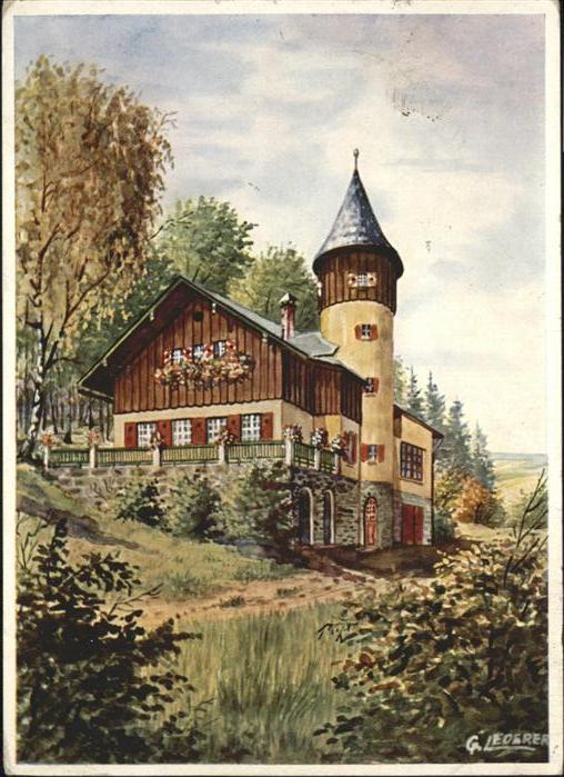 Sparneck Fichtelgebirge Heimatliebe nach einem Original Aquarel
