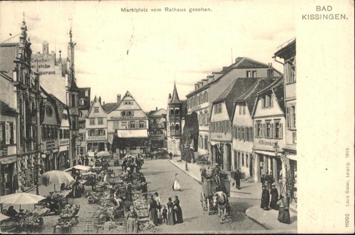 Bad Kissingen Marktplatz Rathaus  Kutsche