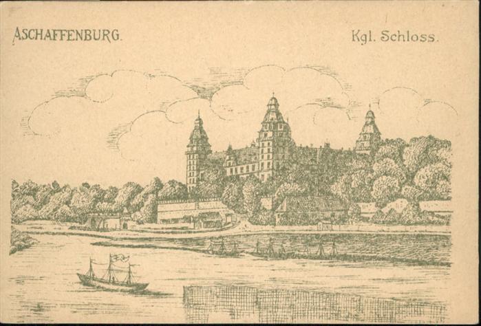 Aschaffenburg Main Schloss Schiff