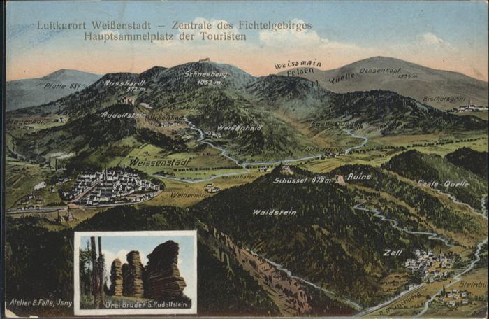 Weissenstadt Panorama Fichtelgebirge Künstler E. Fel