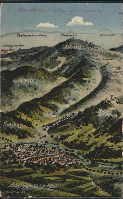 Bischofsheim Rhoen Panorama Kuenstler E. Felle