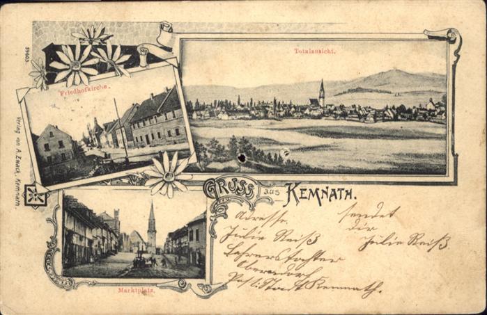 Kemnath Stadt Friedhofskirche Marktplatz