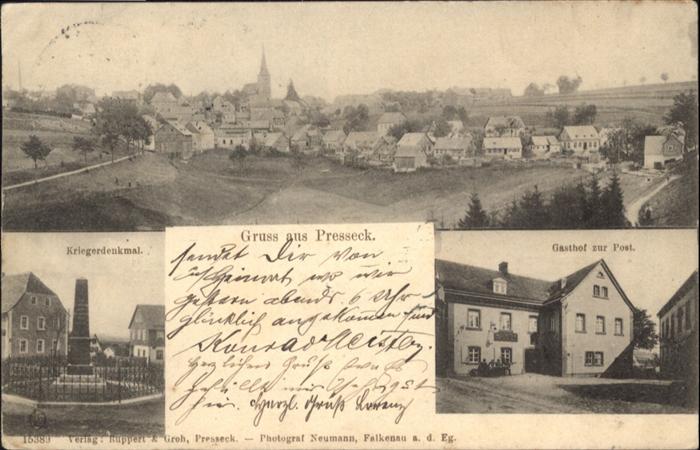 Presseck Kriegerdenkmal Gasthof zur Post