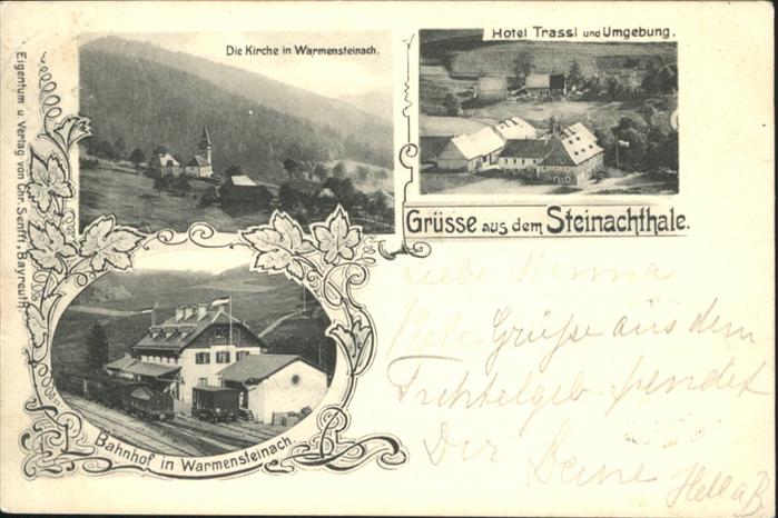 Warmensteinach Steinachthal Bahnhof Hotel Trassl