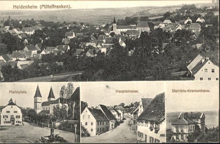 Heidenheim Mittelfranken Marktplatz Hauptstrasse Distriktskranke