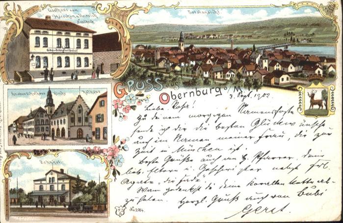 Obernburg Main Gasthaus Hirsch Bahnhof