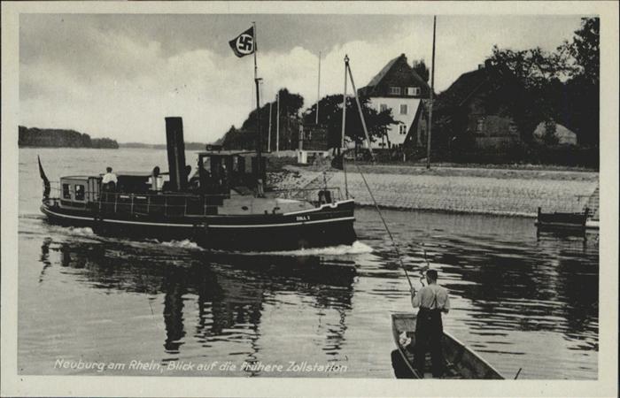 Neuburg Rhein Zollstation Schiff NZ4