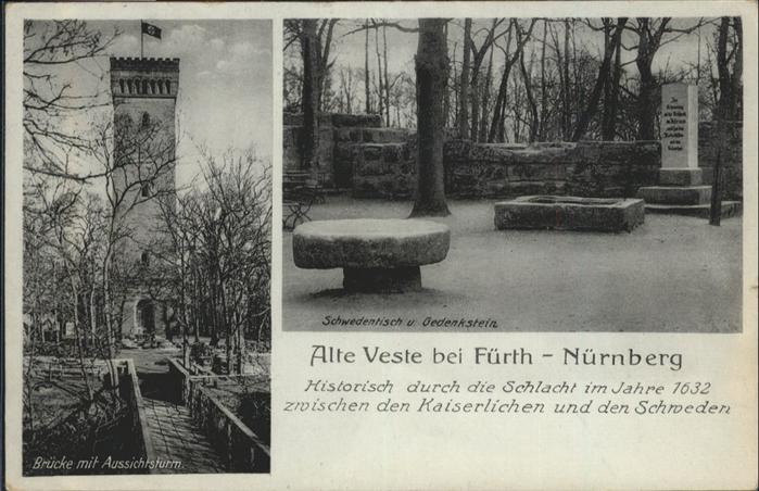Fuerth Bayern Schwedentisch Gedenkstein Aussichtsturm NZ4