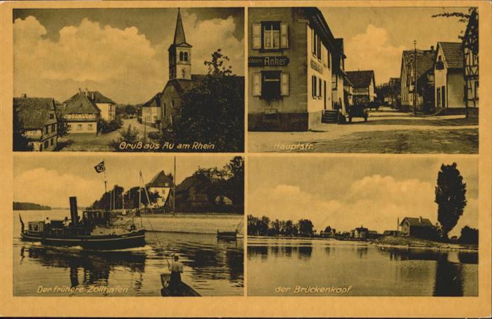 Au Rhein Hauptstrasse Brückenkopf Zollhafen Schi