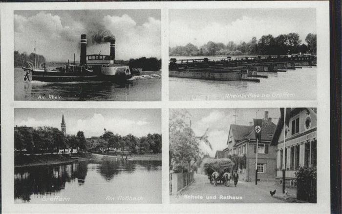 Greffern Rheinbrücke Schule Rathaus Rossbach Sch
