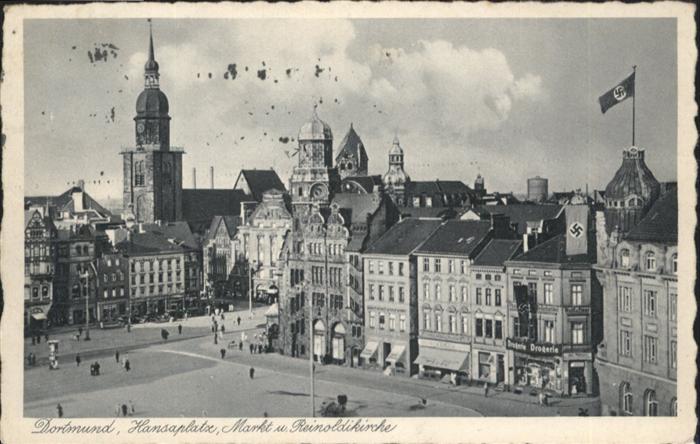 DORTMUND  CITY Hansaplatz Markt Reinoldikirche NZ4