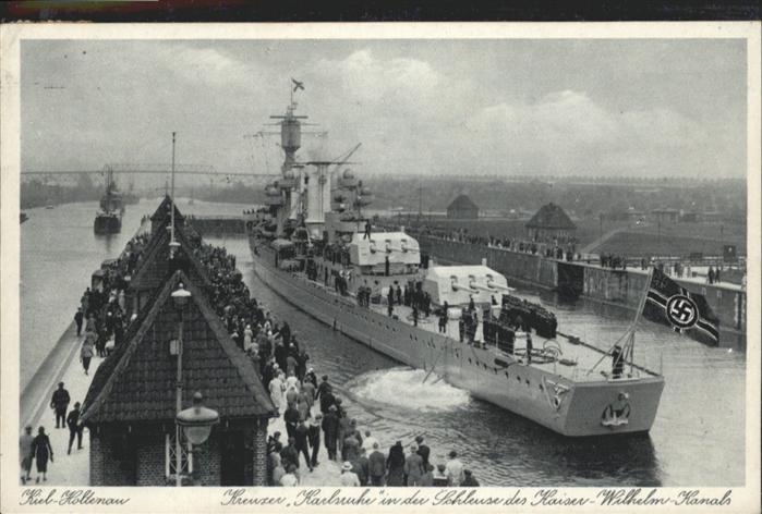 Holtenau Kiel Kreuzer Karlsruhe Kaiser Wilhelm Kanal