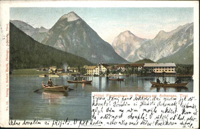 Pertisau Achensee Hotel Fürstenhaus Achensee Boot