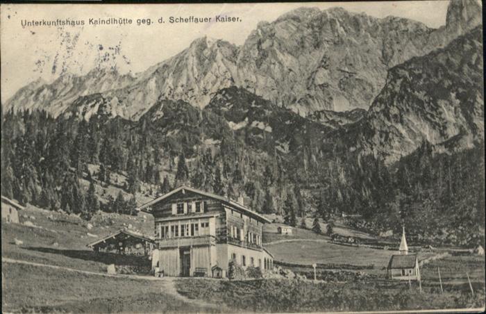 Scheffau Wilden Kaiser Unterkunftshaus Kaindlhütte