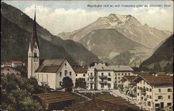 Mayrhofen Zillertal Grünberg Kirche