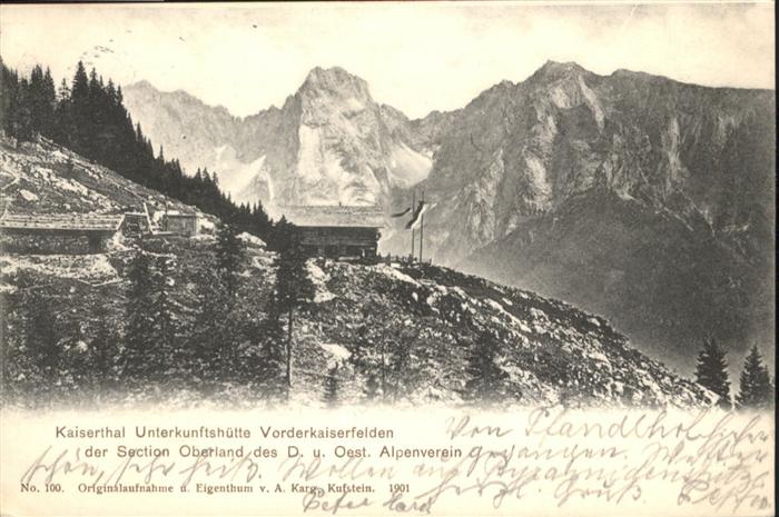 Kufstein Tirol Kaisertal Unterkunftshütte Vorderkaiser