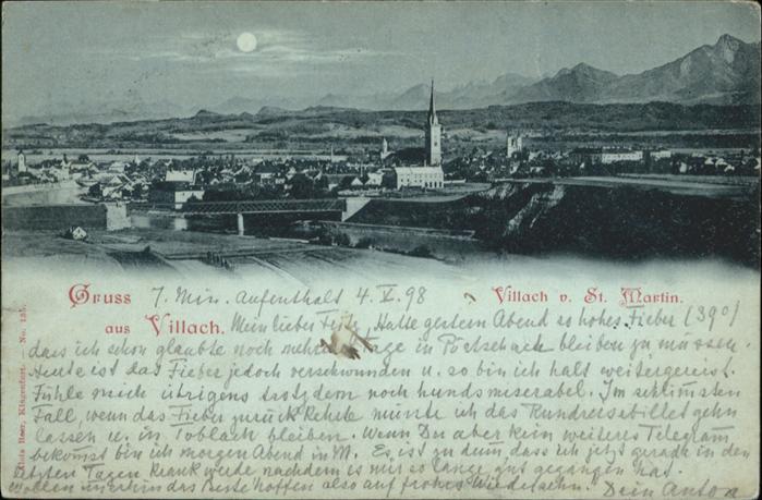 Villach Kaernten St Martin Brücke Kirche