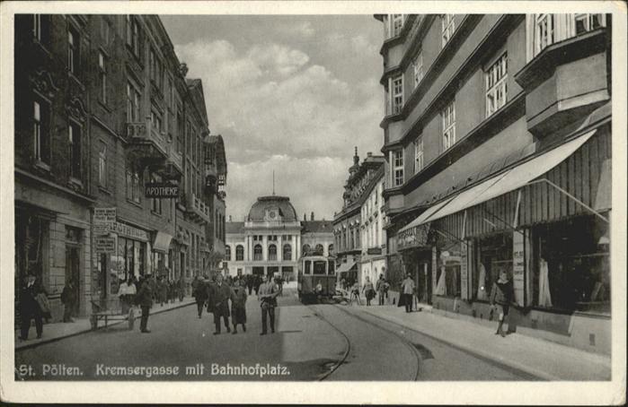Poelten kremsergasse Bahnhofplatz Strassenbahn