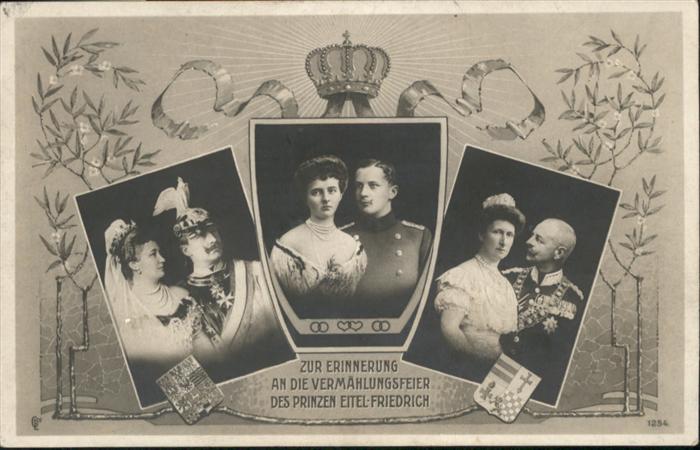 Adel Preussen Vermählungsfeier Prinz Eitel Friedrich