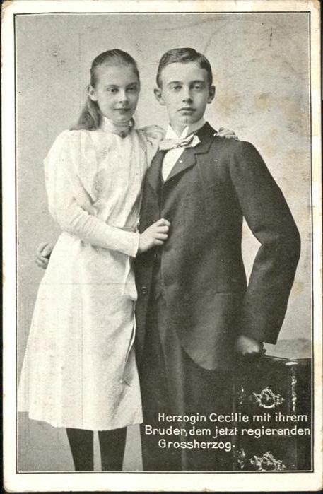 Adel Herzogin Cecilie Bruder Grossherzog