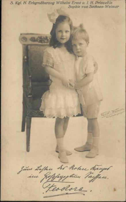 Adel Sachsen Erbgrossherzog Wilhelm Ernst Prinzessin