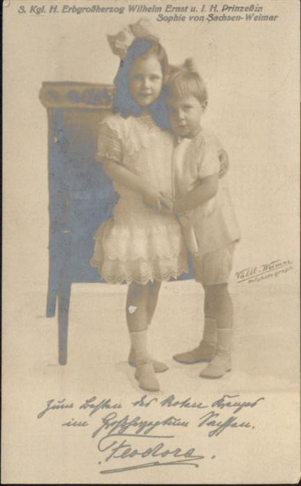 Adel Sachsen Erbgrossherzog Wilhelm Ernst Prinzessin