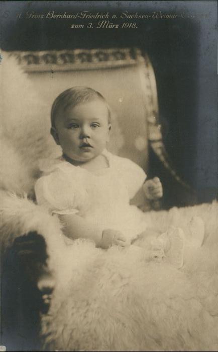 Adel Sachsen Weimar Prinz Bernhard Friedrich