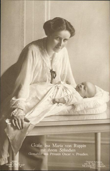 Adel Preussen Gräfin Ina Maria von Ruppin Sohn Kind