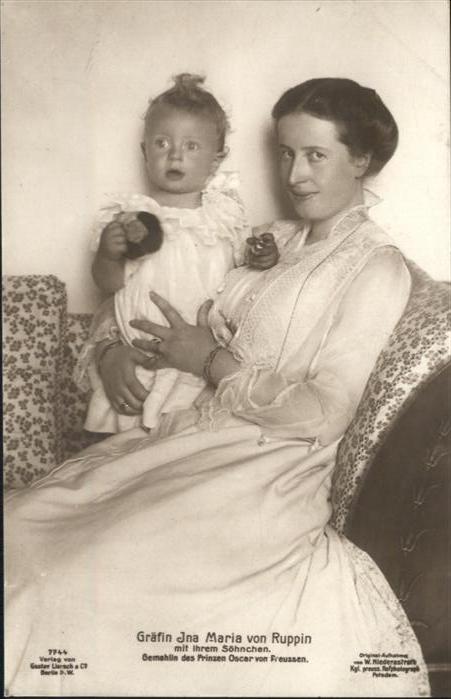 Adel Preussen Gräfin Ina Maria von Ruppin Kind Sohn