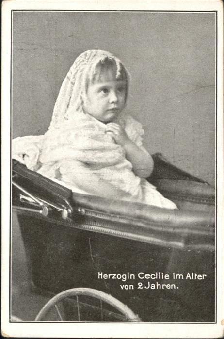Adel Preussen Herzogin Cecilie Kinderwagen