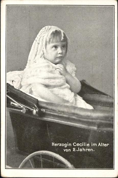 Adel Preussen Herzogin Cecilie Kinderwagen
