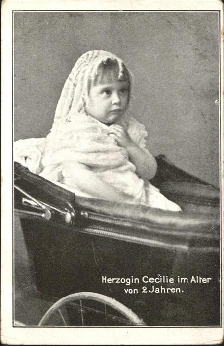 Adel Preussen Herzogin Cecilie Kinderwagen